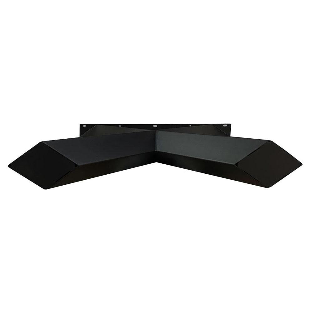 Stalen X tafelpoot diamant 75 bij 14 cm en hoogte 72 cm zwart (8 x 8 cm)