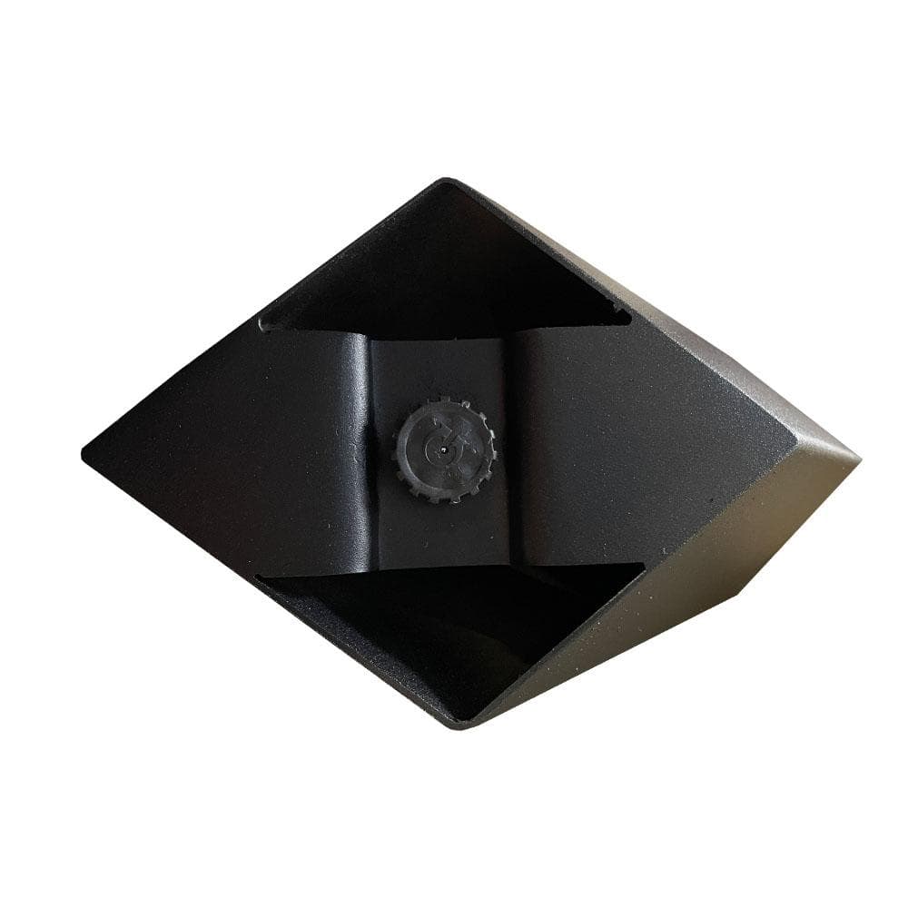 Stalen X tafelpoot diamant 75 bij 14 cm en hoogte 72 cm zwart (10 x 10 cm)