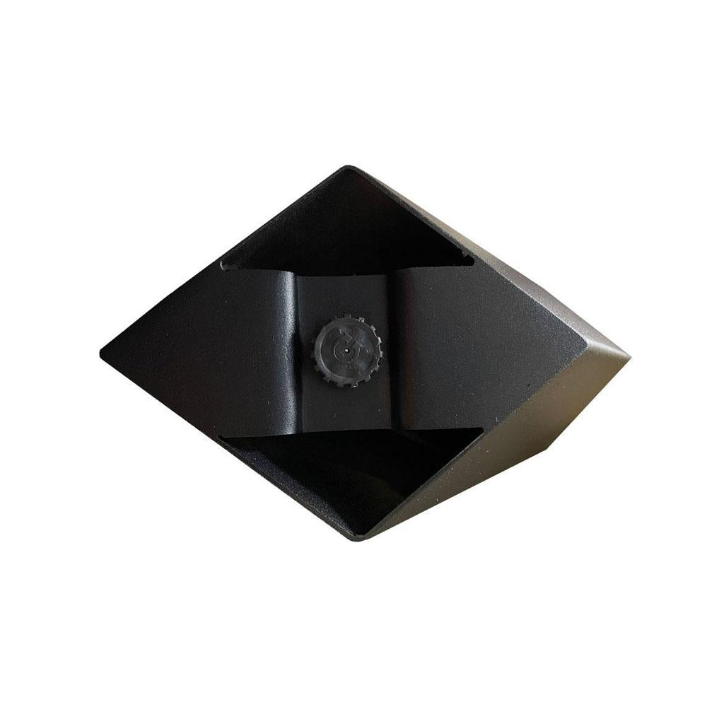 Stalen X tafelpoot diamant 75 bij 14 cm en hoogte 72 cm zwart (8 x 8 cm)