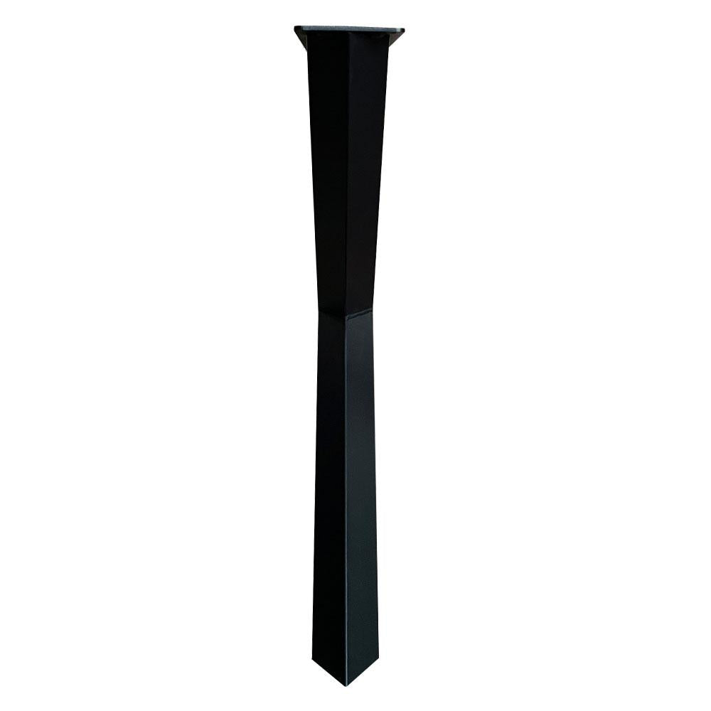 Stalen X tafelpoot diamant 78 bij 10,5 cm en hoogte 72 cm zwart (6 x 6 cm)
