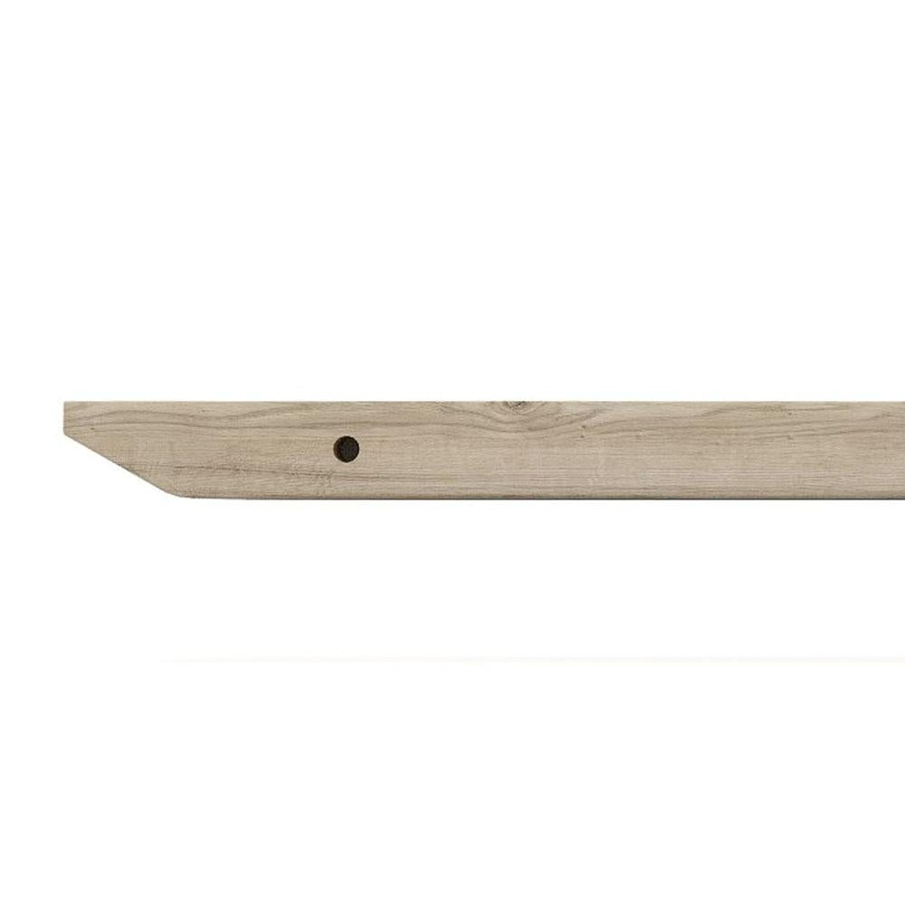 Wandplank eiken 120 bij 20 cm van 3 cm dik massief hout met verjongde facetrand - Zwevend te monteren