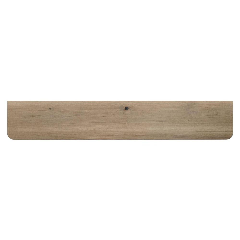 Wandplank eiken 140 bij 20 cm van 3 cm dik massief hout met verjongde facetrand - Zwevend te monteren