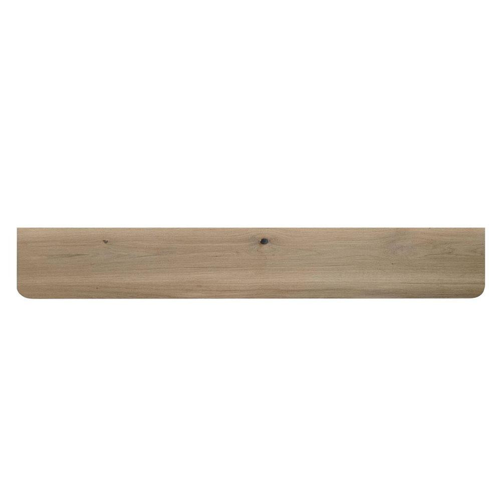 Wandplank eiken 170 bij 20 cm van 3 cm dik massief hout met verjongde facetrand - Zwevend te monteren